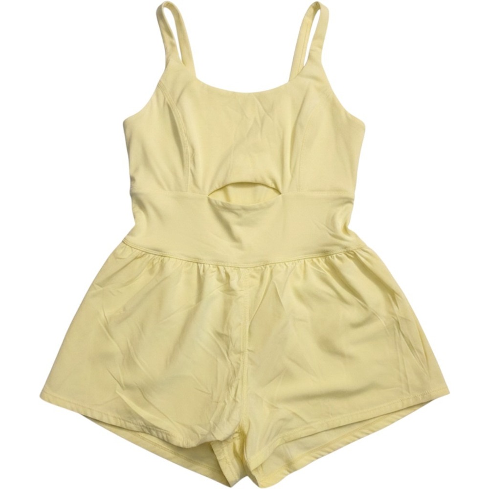 Free People Movement Hot Shot Romper Sour Citrus Neon Yellow OB1227782 Womens S
